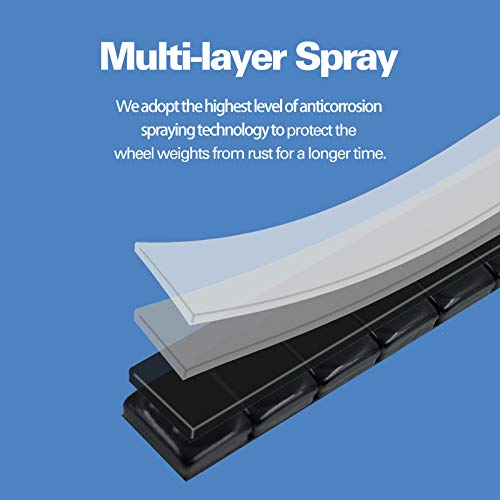 CKAuto 4 Boxes, 504 Pcs, 1/2oz, 0.5oz, Black, Adhesive Stick on Wheel Weights, 63oz/Box, US Quality - Image 5