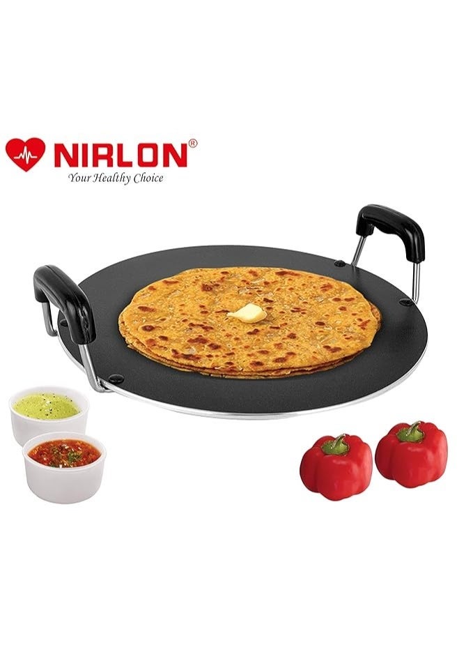 NIRLON Non-Stick BPA Free Aluminium Kitchen Cooking Essential 2 Pieces Set of Fry Pan-3.2 LTR & Round Tawa-28.5cm - Image 3