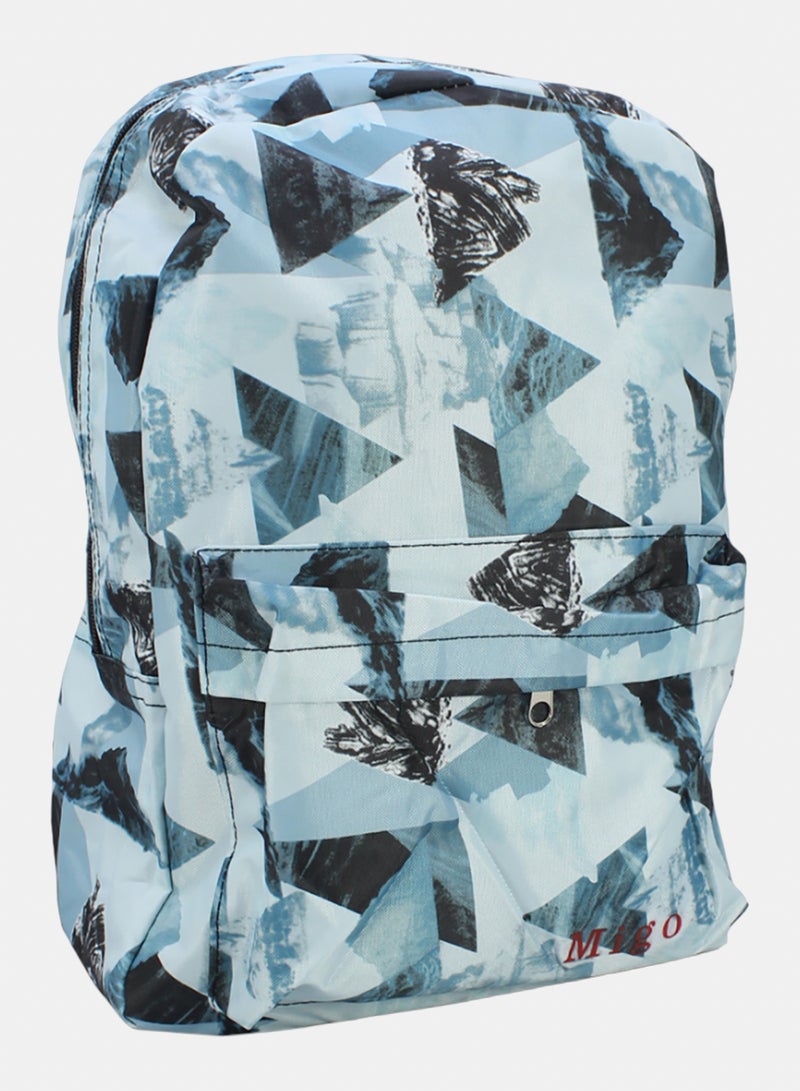 Migo Triangles Backpack 16 Inches – Aqua - Image 1