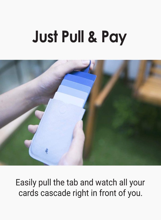 Allocacoc Dax Unisex-Adult wallet with a trick up its sleeve, Blue - Image 2