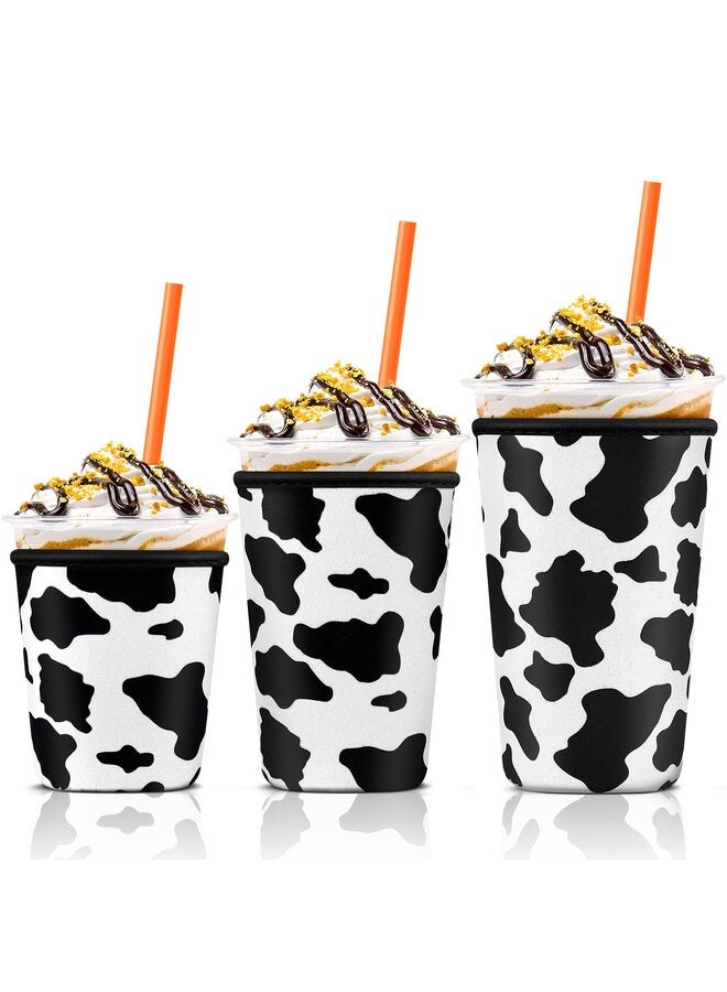 يُسلِّم جراب أكواب القهوة المثلجة للأكواب كبيرة الحجم، حامل أكواب القهوة المثلجة القابل لإعادة الاستخدام من النيوبرين للمشروبات الساخنة والباردة (أسود وأبيض) - Image 1