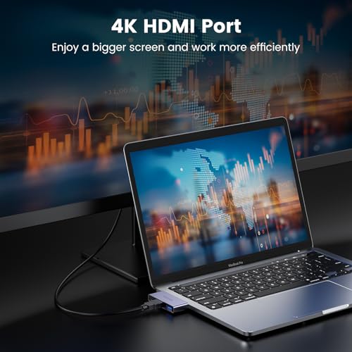 MOGOOD USB C to HDMI Multiport Adapter - Type C to 4K HDMI Adapter with Charging, Supports 4K UHD Video, USB 3.0 Port, 100W USB-C Fast Charging for Monitor, TV, Laptop - Image 3