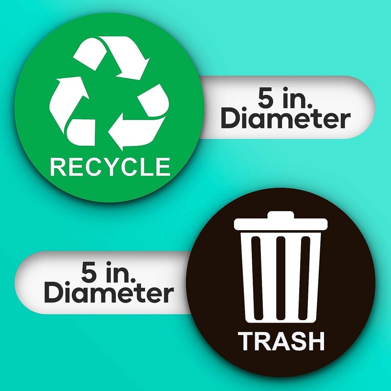 BPA Recycle Sticker for Trash Can - 12.7x12.7 cm - Image 2