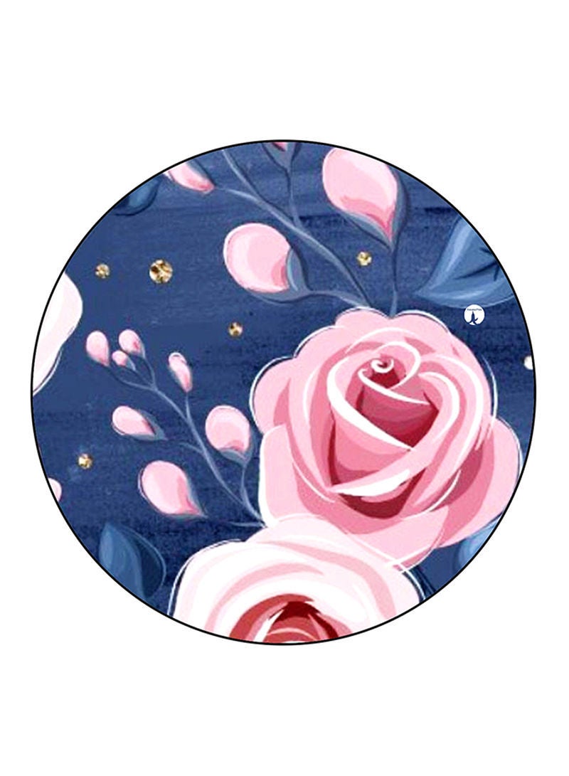 RKN Flowers Printed Mouse Pad Round  Multicolour