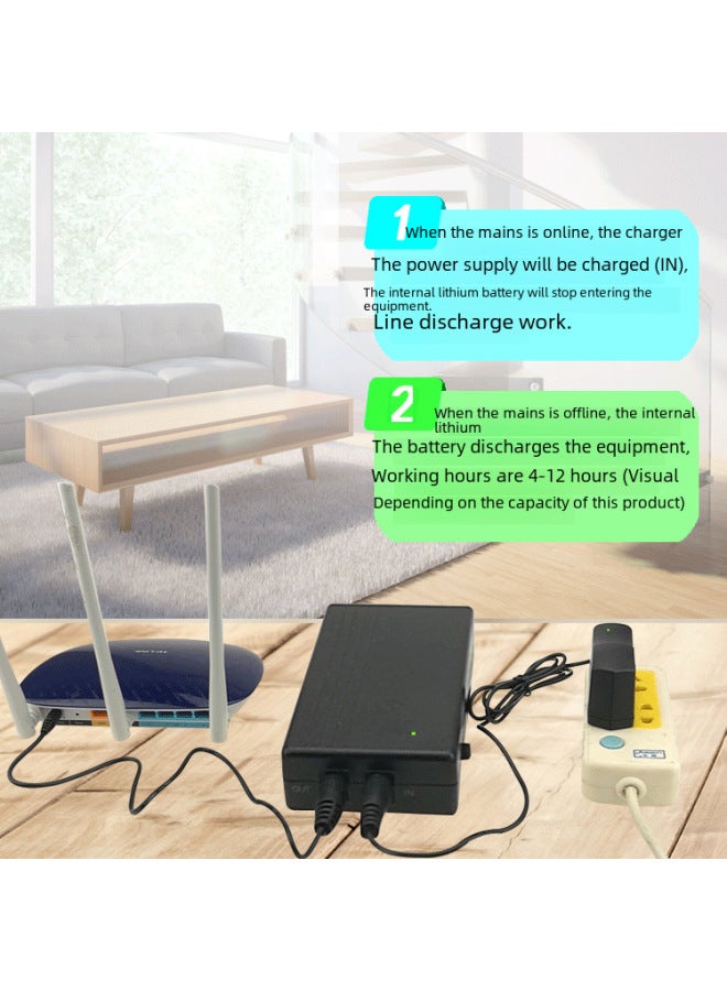 V9v12v Router Cat Ups Uninterruptible Power Monitoring Power Outage Continuous Power Charging Treasure Backup Emergency Power - Image 3