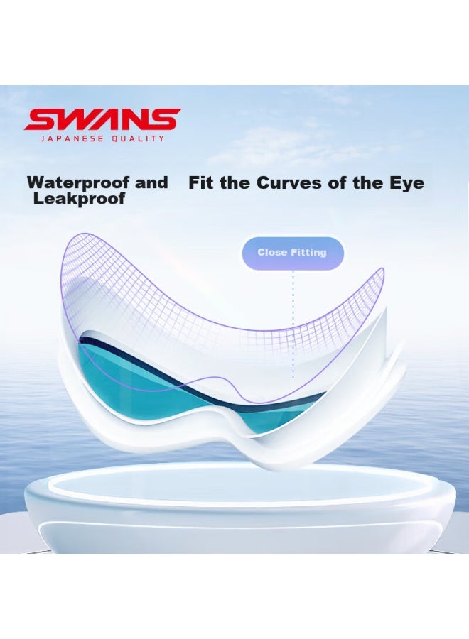 Swans Adult Swimming Goggles For Nearsighted Men And Women, High-definition Anti-fog Waterproof Large Frame Professional Diving Swimming Gl Equipment 200° - Image 4