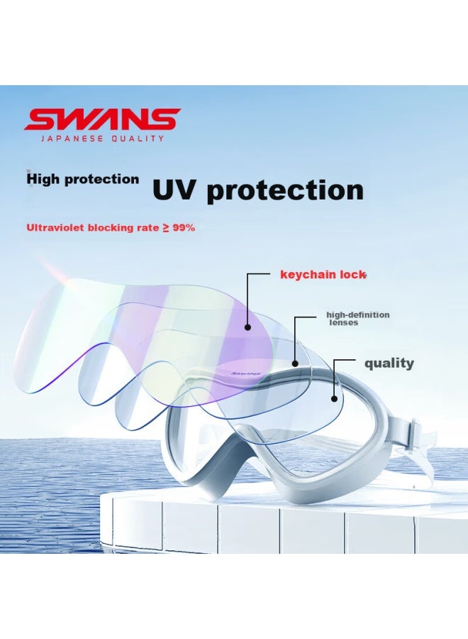 Swans Adult Swimming Goggles For Nearsighted Men And Women, High-definition Anti-fog Waterproof Large Frame Professional Diving Swimming Gl Equipment 200° - Image 1
