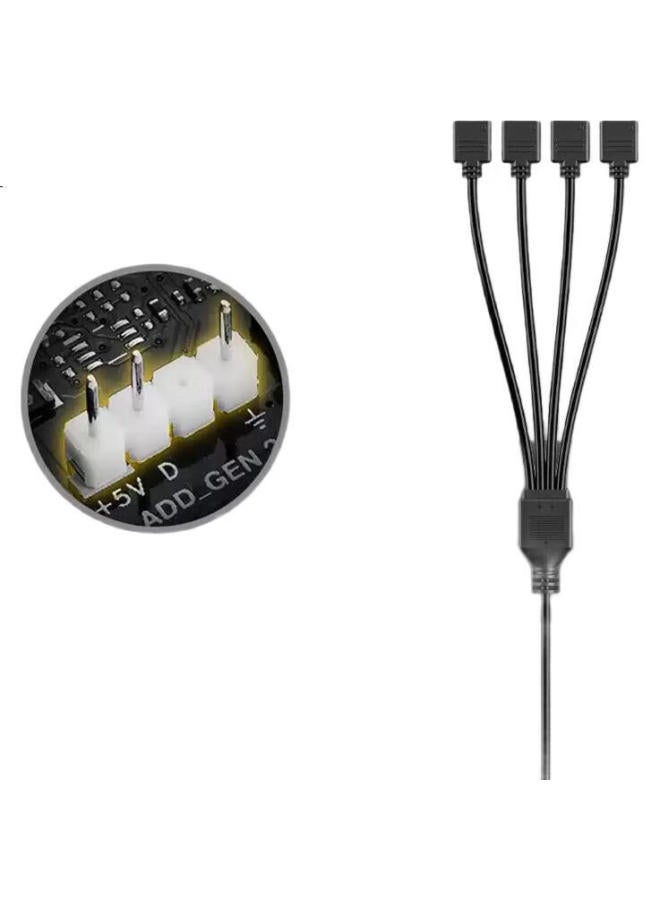 Linkstone Liantuo Argb Fan Extension Cable, Synchronized Light Hub, Argb 5V Expansion Cable - Image 2