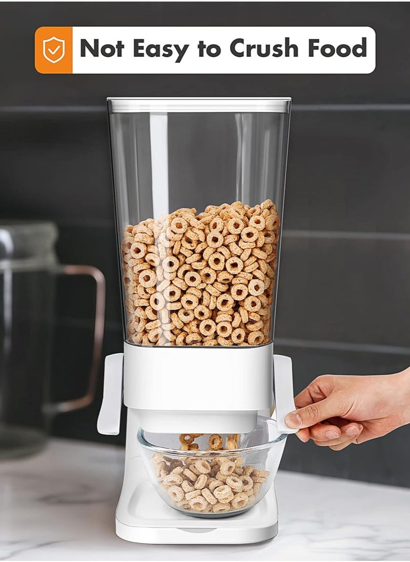 Arabest Countertop Cereal Dispenser, 5.5Litre Large Capacity Cereal Container Storage with Airtight Lid, Dry Food Dispenser for Rice, Candy & Snack (White)  - Image 2