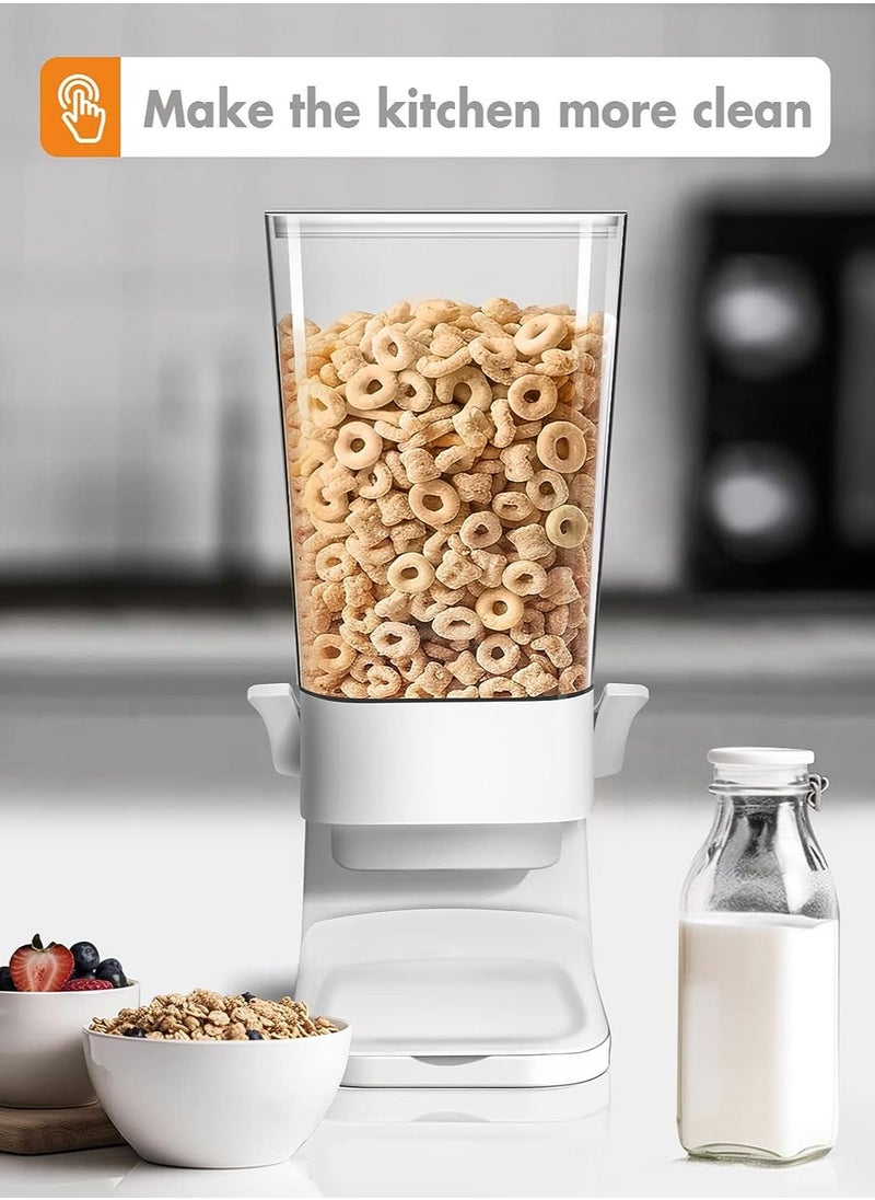 Arabest Countertop Cereal Dispenser, 5.5Litre Large Capacity Cereal Container Storage with Airtight Lid, Dry Food Dispenser for Rice, Candy & Snack (White)  - Image 5
