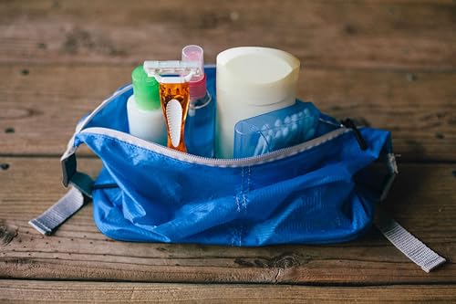 Lewis N. Clark Lewis N Clark Electrolight Toiletry Kit for Travel, Gym, Bathroom, TSA Approved Waterproof Toiletry Bag with Hanging Straps and Non-Slip Bottom - Bright Blue - Image 5