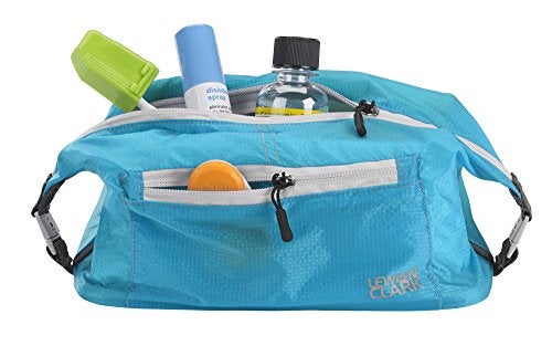 Lewis N. Clark Lewis N Clark Electrolight Toiletry Kit for Travel, Gym, Bathroom, TSA Approved Waterproof Toiletry Bag with Hanging Straps and Non-Slip Bottom - Bright Blue - Image 2