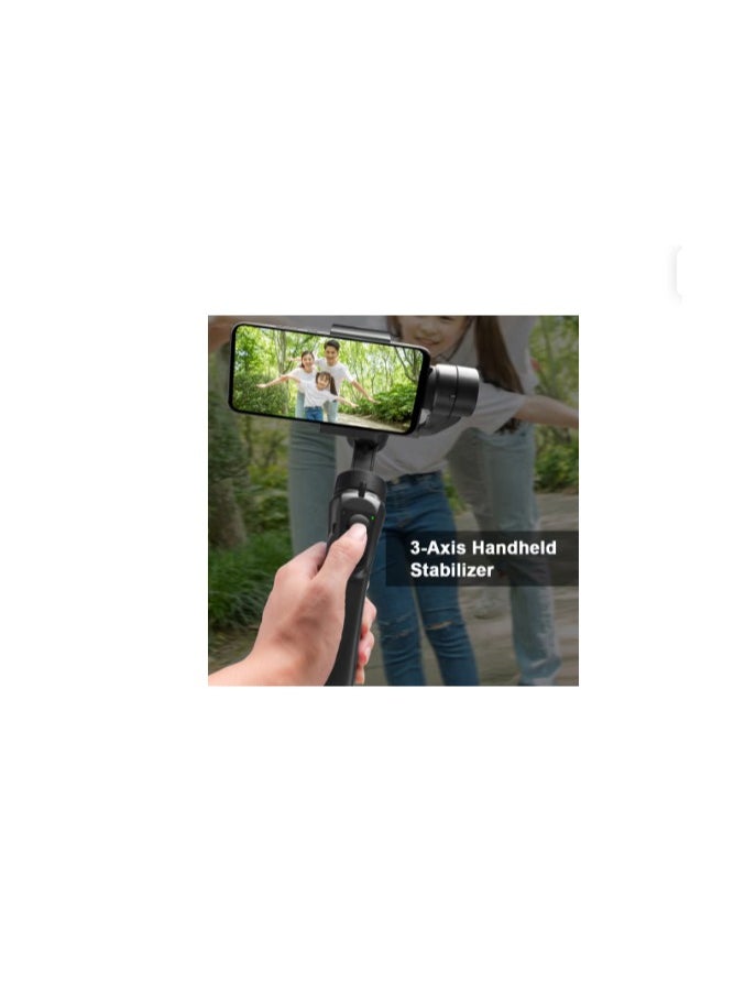 Generic F6 3-Axis Handheld Smartphone Gimbal Stabilizer | Smooth Video Stabilization for iPhone, Android & All Smartphones | Portable Black Design  - Image 2
