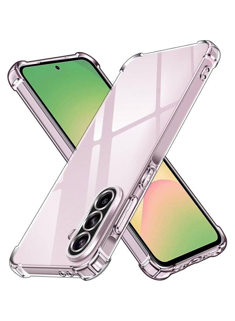 حافظة حماية شفافة  لموبايل سامسونج جالاكسي A56 حافظة حماية رفيعة من البولي يوريثين الحراري المرن الناعم لهاتف سامسونج جالاكسي A56، شفاف - Image 1