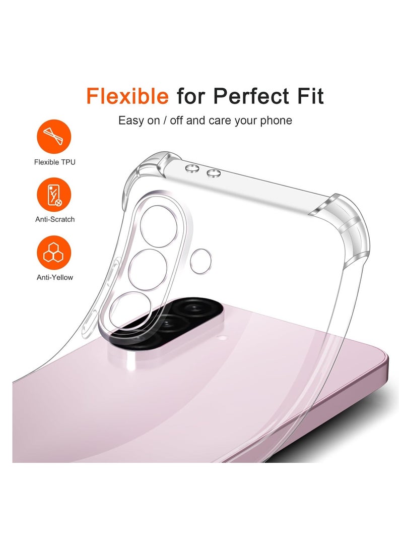 حافظة حماية شفافة  لموبايل سامسونج جالاكسي A56 حافظة حماية رفيعة من البولي يوريثين الحراري المرن الناعم لهاتف سامسونج جالاكسي A56، شفاف - Image 2