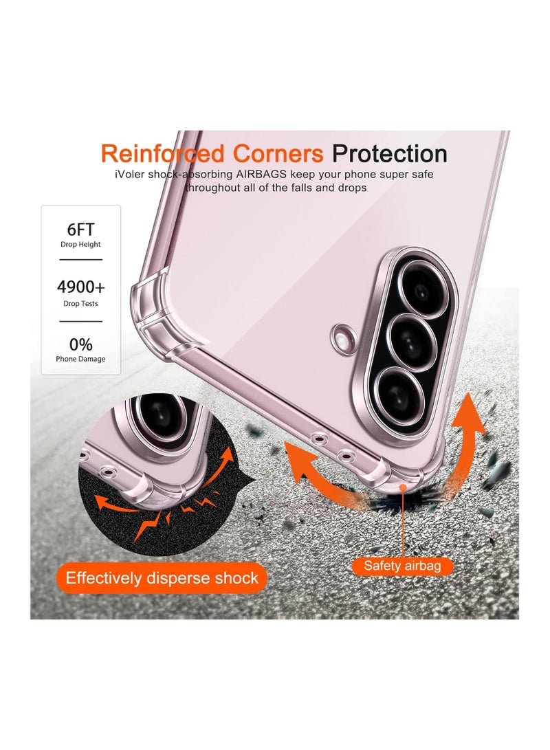 حافظة حماية شفافة  لموبايل سامسونج جالاكسي A56 حافظة حماية رفيعة من البولي يوريثين الحراري المرن الناعم لهاتف سامسونج جالاكسي A56، شفاف - Image 3