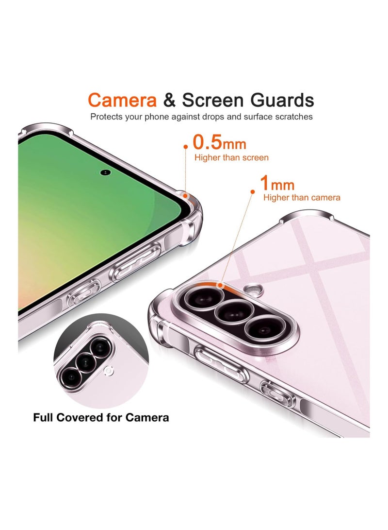 حافظة حماية شفافة  لموبايل سامسونج جالاكسي A56 حافظة حماية رفيعة من البولي يوريثين الحراري المرن الناعم لهاتف سامسونج جالاكسي A56، شفاف - Image 4