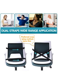 Generic Lumbar Support Pillow for Office Chair Back Support Pillow for Car, Computer, Gaming Chair, Recliner Memory Foam Back Cushion for Back Pain Relief Improve Posture, Mesh Cover Double Adjustable Straps  - Image 4