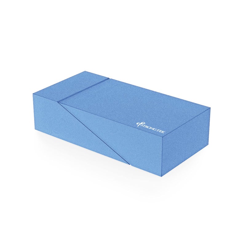 StrongTek Yoga Foam Wedge Blocks (Pair) Soft Wrist Wedge, Supportive Foot Exercise Accessories, For Balance, Strength, Stretch, Pilates, Fitness, Squat, Pushup, Plank, EVA Riser Block - Image 2