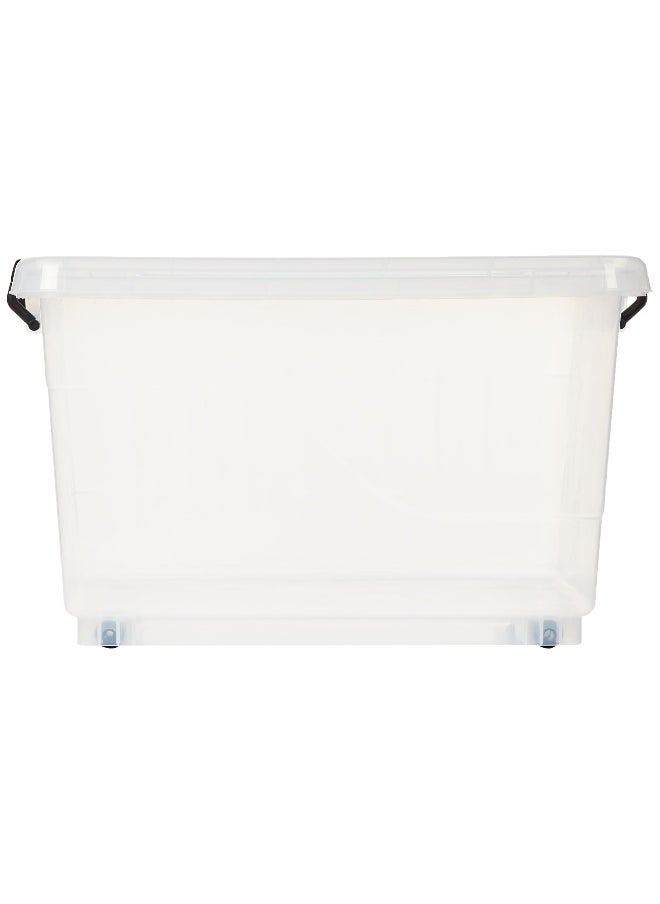 Cosmoplast 33L Clear Plastic Storage Set of 6 Box with Wheels & Lockable Lid  - Image 3