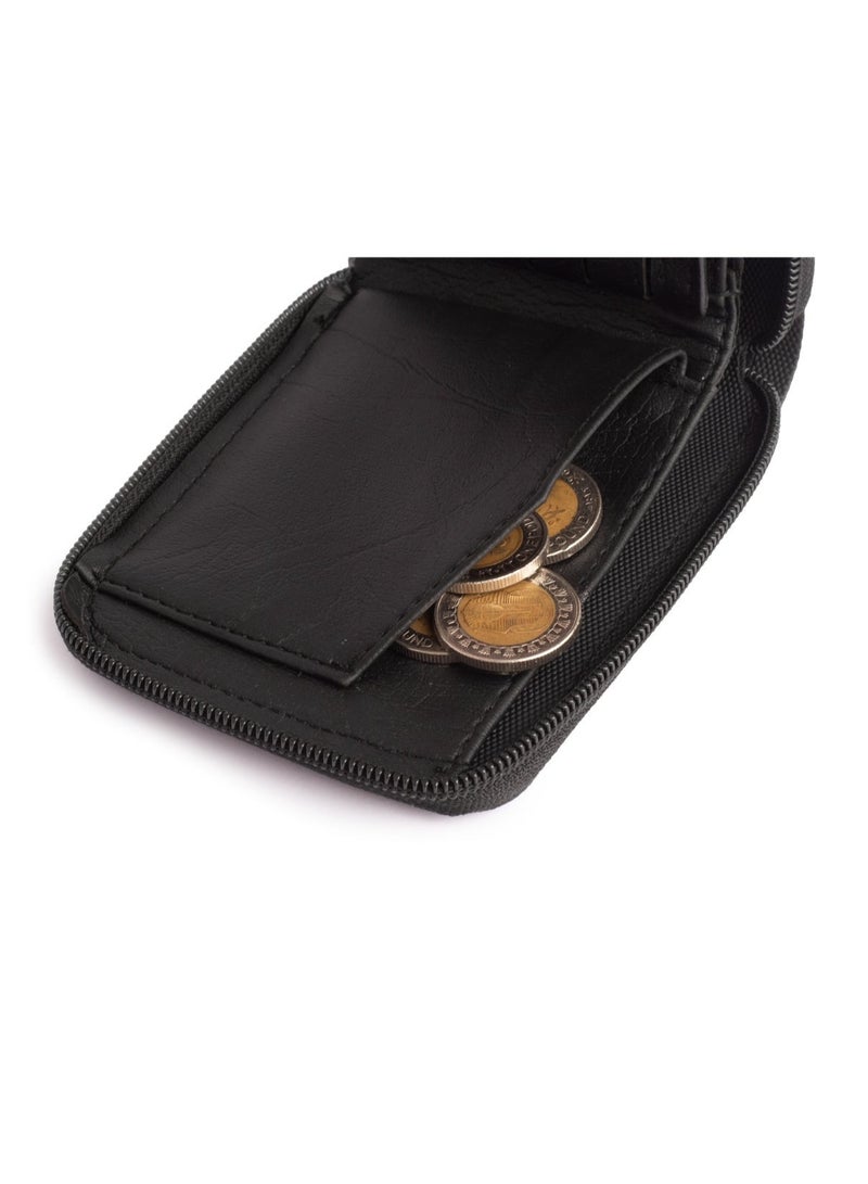 ايه ار سابلاي Ar Z Pro من Arij Bags | محفظة قماش مقاوم للمياه، بسوستة، 11 جيب للكروت، جيب للفلوس، تصميم صغير للجيب (11 × 9 سم) (كحلي) - Image 4
