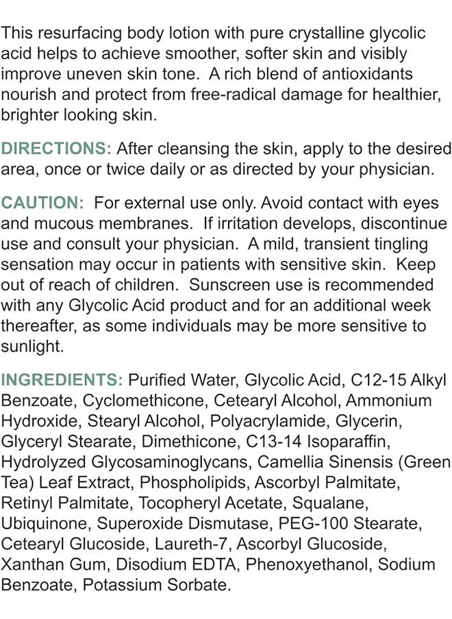 Replenix Discoloration Glycolic Acid 15% Resurfacing Body Lotion 200ml, Medical Grade Ingredients Acid Exfoliating Cream, Antioxidant Treatment Smooths Skin Texture, Suitable for Sensitive Skin  - Image 5