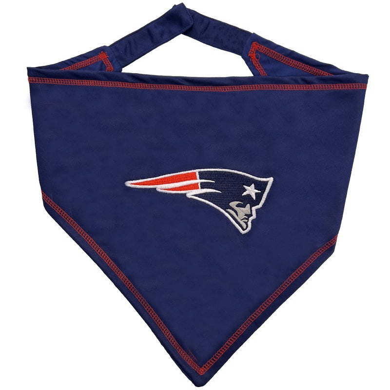 Pets First NFL New England Patriots TIE Dog Bandana, Small/Medium. Ultimate Game-Day, Party Scarf Bib for Pet Cat Dog (NEP-3550-S-M) - Image 1