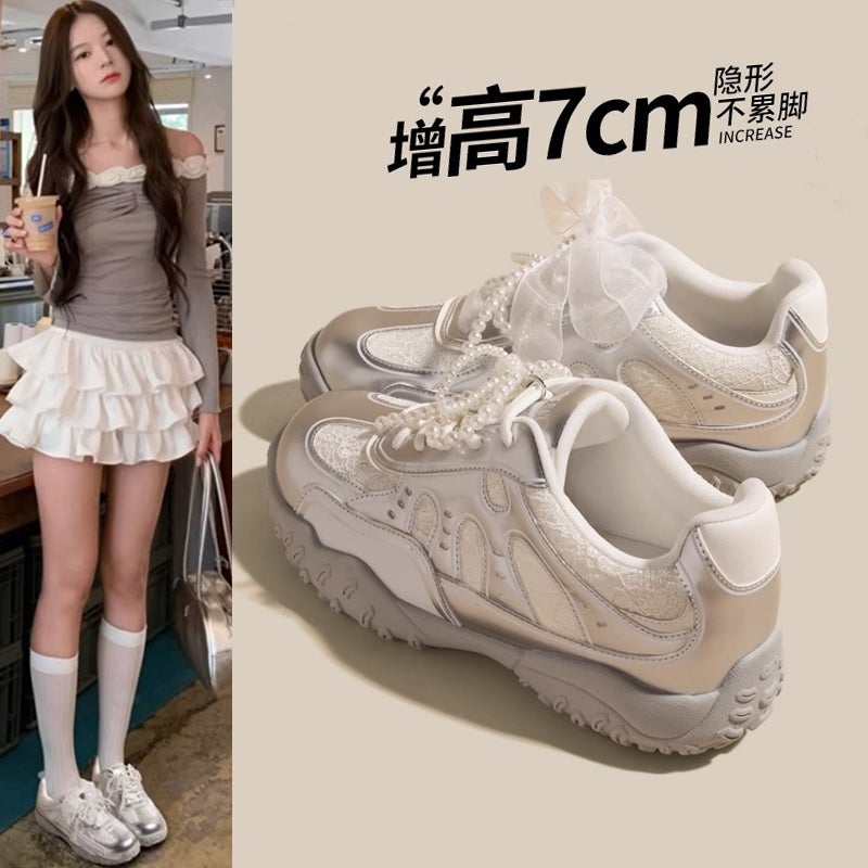 Women's Soft Leather Platform Low Top Sneakers - Image 1