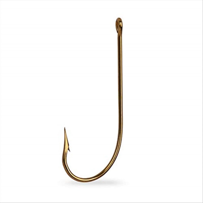 Mustad 3366 Classic Sproat Large Ring Saltwater / Freshwater Fishing Hook (100-Pack), Bronze, Size 1 - Image 5