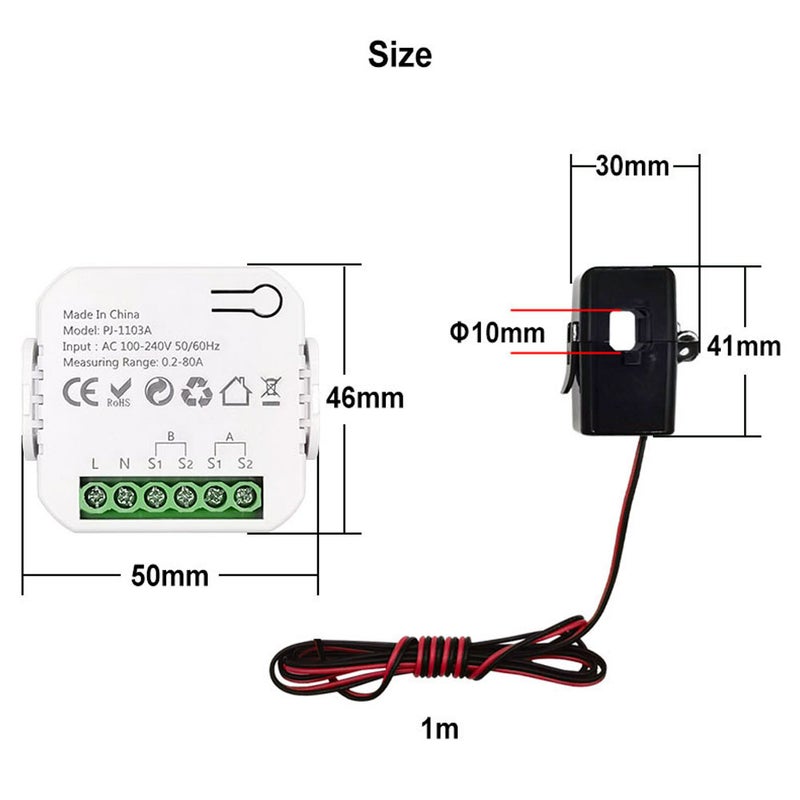 Tuya WiFi Energy Switch Multifunction Power Voltage Current Meter Mobilephone APP Real-time Power Statistics Daily Monthly Total Power Consumption Querying with Power Setting Function - Image 4