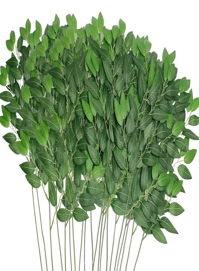 Eeaivnm 20Pcs Artificial Italian Ruscus Greenery Stems,Bendable Artificial Eucalyptus Stems - Faux Greenery for Wedding Decor, Centerpieces, Home Arrangements - Image 1