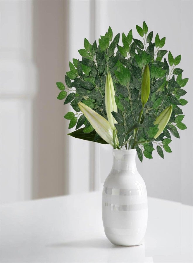 Eeaivnm 20Pcs Artificial Italian Ruscus Greenery Stems,Bendable Artificial Eucalyptus Stems - Faux Greenery for Wedding Decor, Centerpieces, Home Arrangements - Image 5