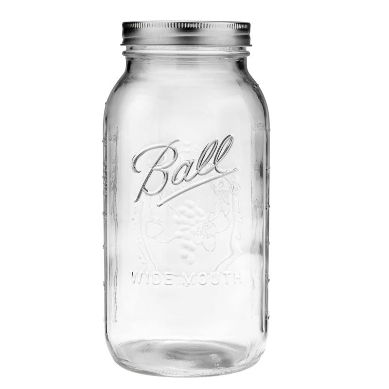 Ball - 64oz Wide Mouth Mason Jars with Lids & Bands 2-Pack Half Gallon Mason Jars Clear Glass for Kitchen Storage & Canning for Herbs, Jelly, Jams, and Spices - Image 2