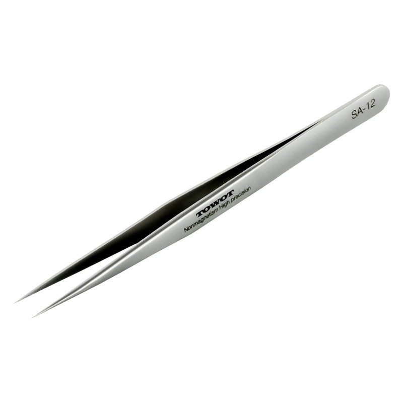 Precision Tweezers Stainless Steel Pointed Tweezers for Craft Electronics Soldering Experimental Work JewelryMaking Industrial Tweezers by TOWOT