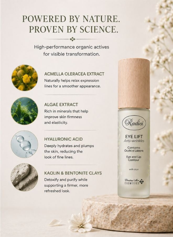 Radici Eye Lift Serum for Eye & Lip Contour – Natural Botox Effect – 30ml - Image 5