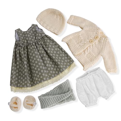 BlissfulPixie Handmade Waldorf Doll Clothes 12 inch Clothing Set with Pretty Box Girl Christmas Birthday PresentLenkas Clothes Accessories - Image 1