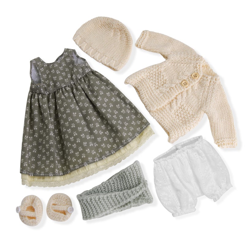 BlissfulPixie Handmade Waldorf Doll Clothes 12 inch Clothing Set with Pretty Box Girl Christmas Birthday PresentLenkas Clothes Accessories - Image 3