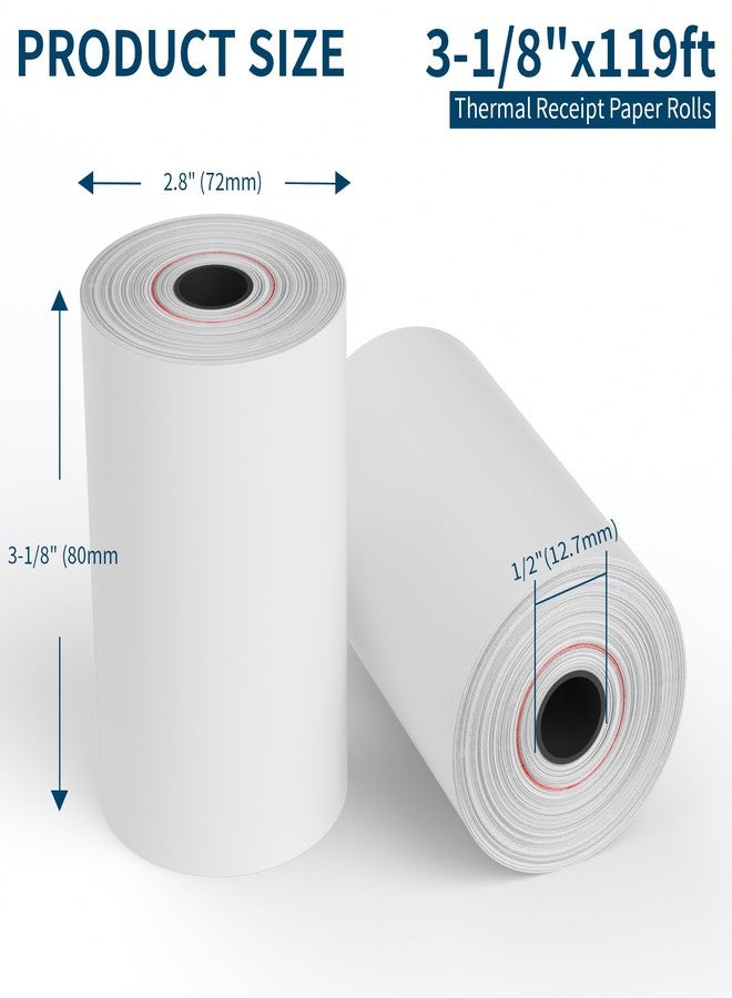 NefLaca Thermal Receipt Paper 3 1/8 x 119 Receipt Paper Cash Register POS Receipt Paper 10 Rolls - Image 2