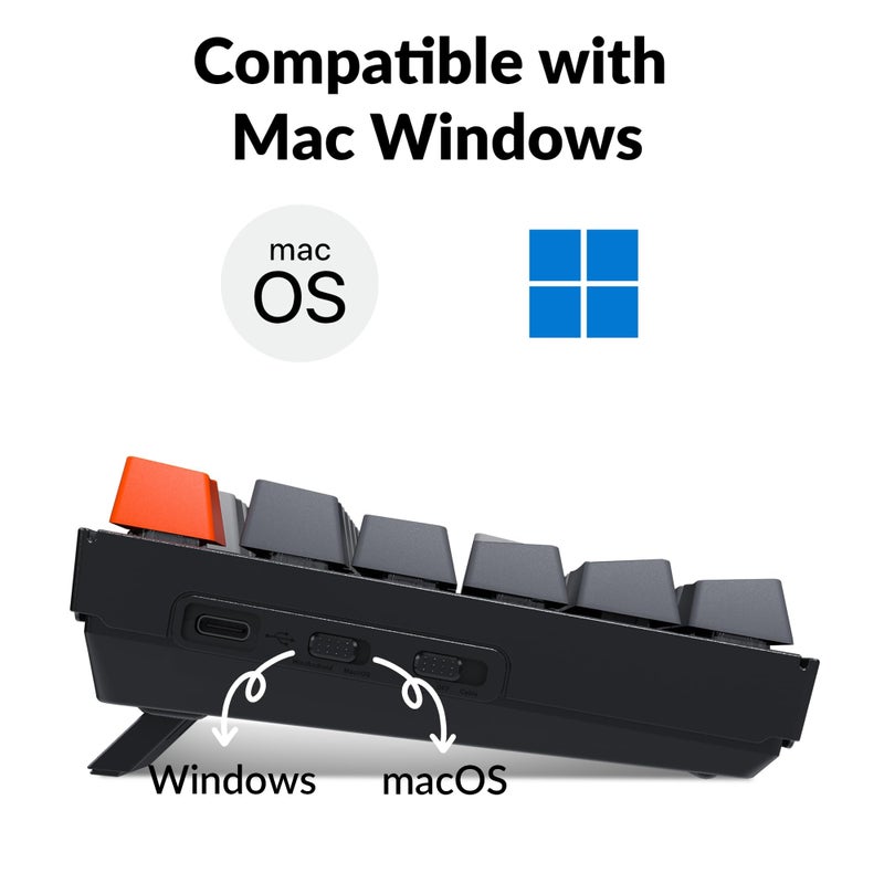 Keychron K8 Tenkeyless Wireless Mechanical Keyboard for Mac, White Backlight, Bluetooth, Multitasking, Type-C Wired Gaming Keyboard for Windows Red Switch - Image 3