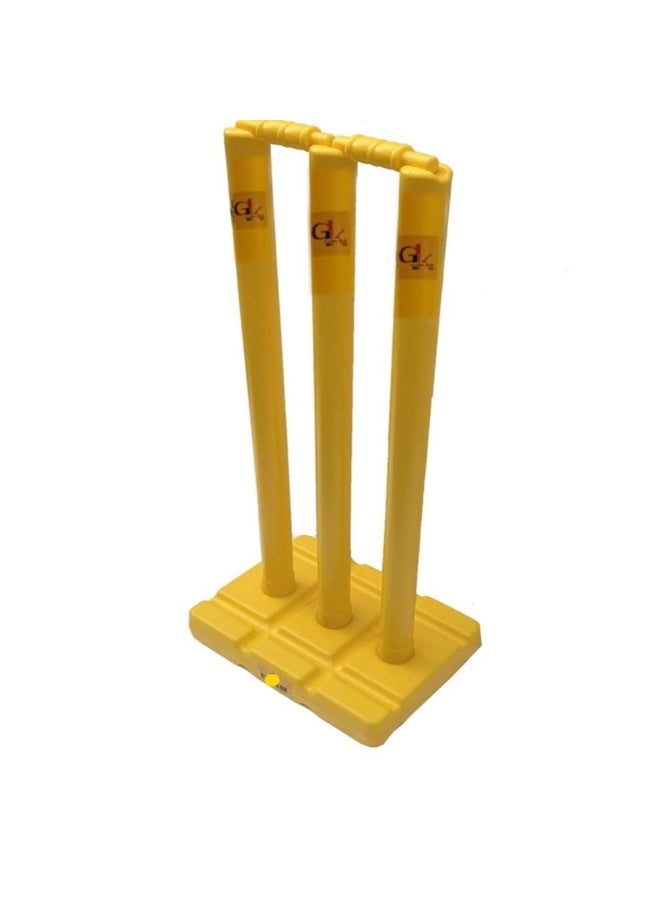 GK Golden Kick GK Kids Cricket Set | Rubber Grip Bat, Soft Ball & Wicket Stumps | Molded Plastic All-Weather | Ages 4-8 or 8-11 - Image 3