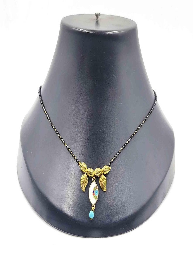 Heeva Creation Mangalsutra With Multi Colour Evil Eye Pandant For Woman And Girls.,Pack Of 1.Colour-Multi - Image 3