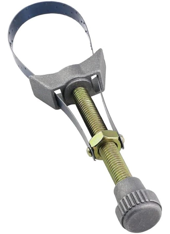 BISSO - Oil Filter Removal Tool, Universal Oil Filter Strap Wrench, Metal Band Adjustable to Grip Unscrew Oil Filters of Cars, Motorcycles, Trucks, Lawn Mower - Image 1