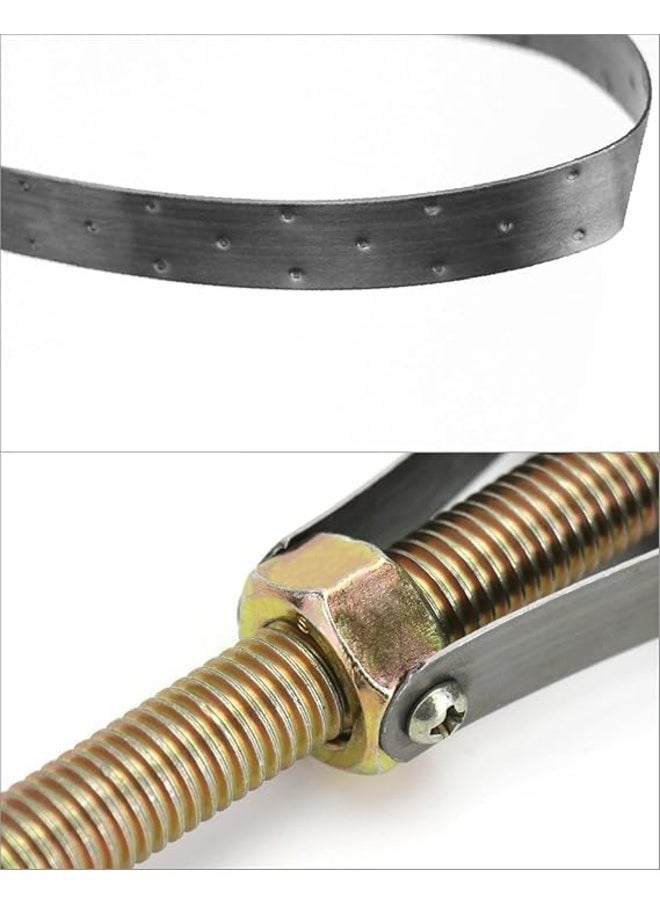 BISSO - Oil Filter Removal Tool, Universal Oil Filter Strap Wrench, Metal Band Adjustable to Grip Unscrew Oil Filters of Cars, Motorcycles, Trucks, Lawn Mower - Image 1