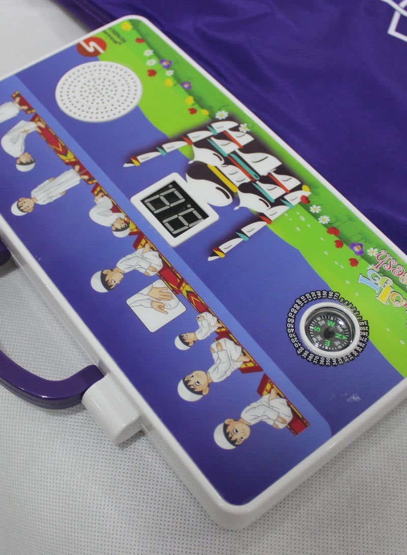 سندس سجادة صلاة للأطفال، سجادة صلاة تعليمية، هدايا العيد للأطفال - سجادة صلاح للأطفال سجادة صلاة ممتعة للأطفال - Image 3