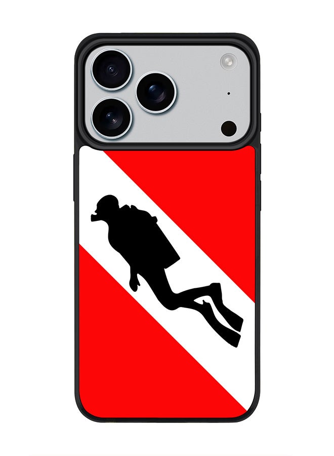 Stylizedd iPhone 17 Pro Case, [Compatible with MagSafe] Slim Magnetic cover Phone Case iPhone 17 Pro -Diver Flag - Image 1