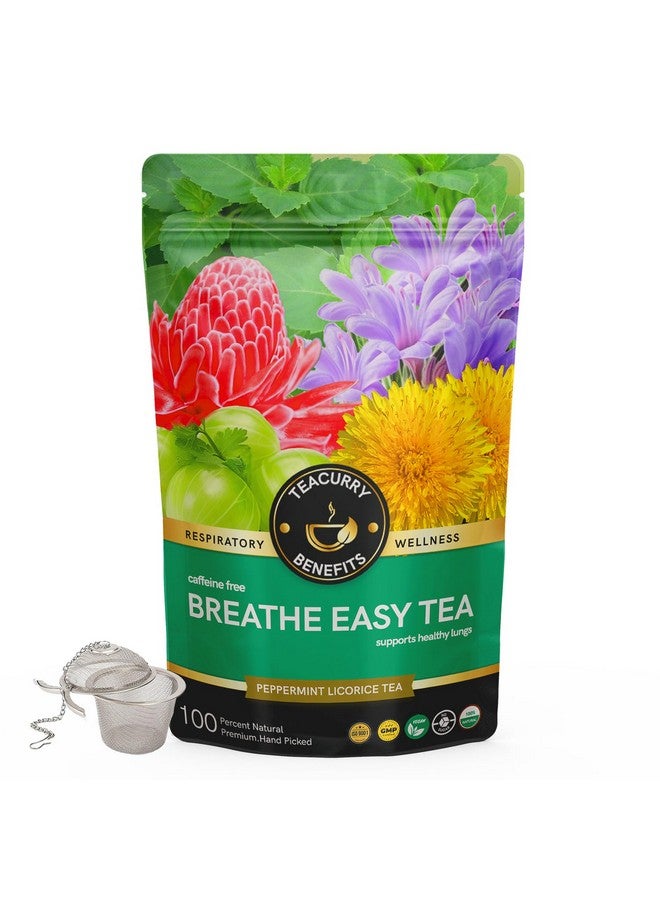 TEACURRY TEACURRY Anti Smoking Tea - 200 Gms Loose Tea + Infuser / 100 Cups | Help Quit Smoking, and Lung Detox | Lung Detox For Smokers | Lungs Cleaner | Lung Cleanse for Smokers  - Image 1