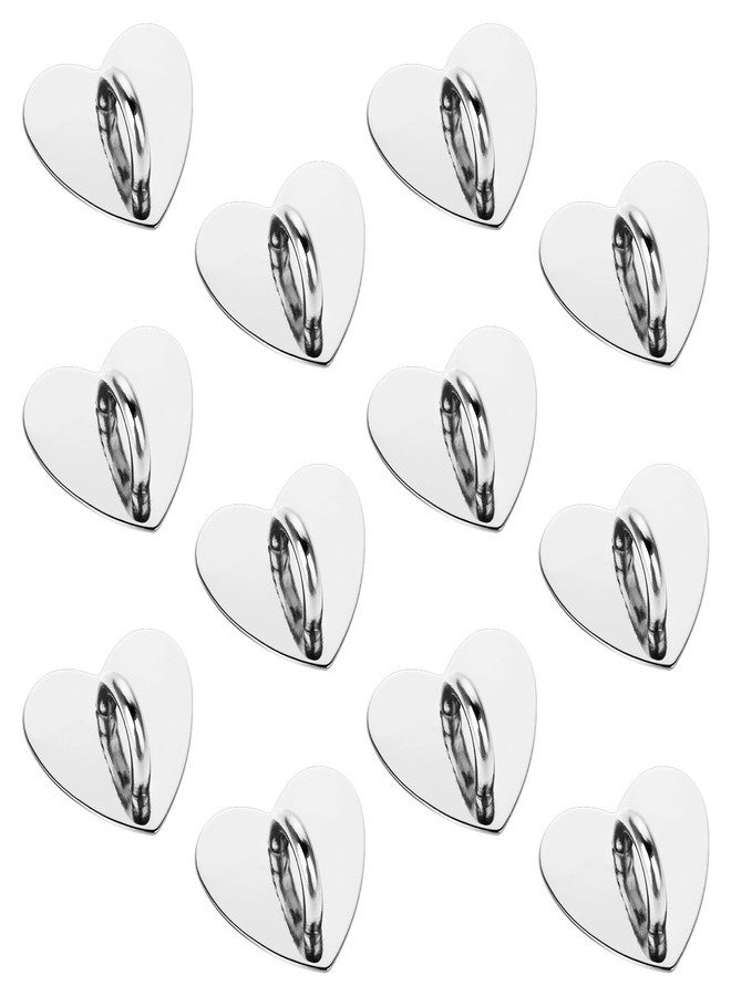 Styquenzer 12 Pcs Silver Heart Phone Grip Metal Charm Rings Loop Stand Cute Accessories for DIY Cell Phone Case Pad Tablet Supplies - Image 1