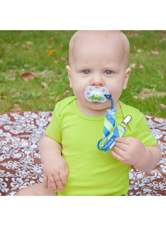 BooginHead Baby Newborn PaciGrip Pacifier Clip, Leap Blue/Green - Image 3