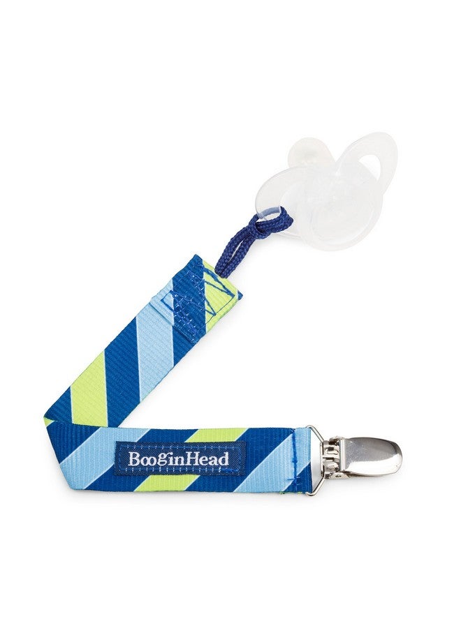 BooginHead Baby Newborn PaciGrip Pacifier Clip, Leap Blue/Green - Image 2