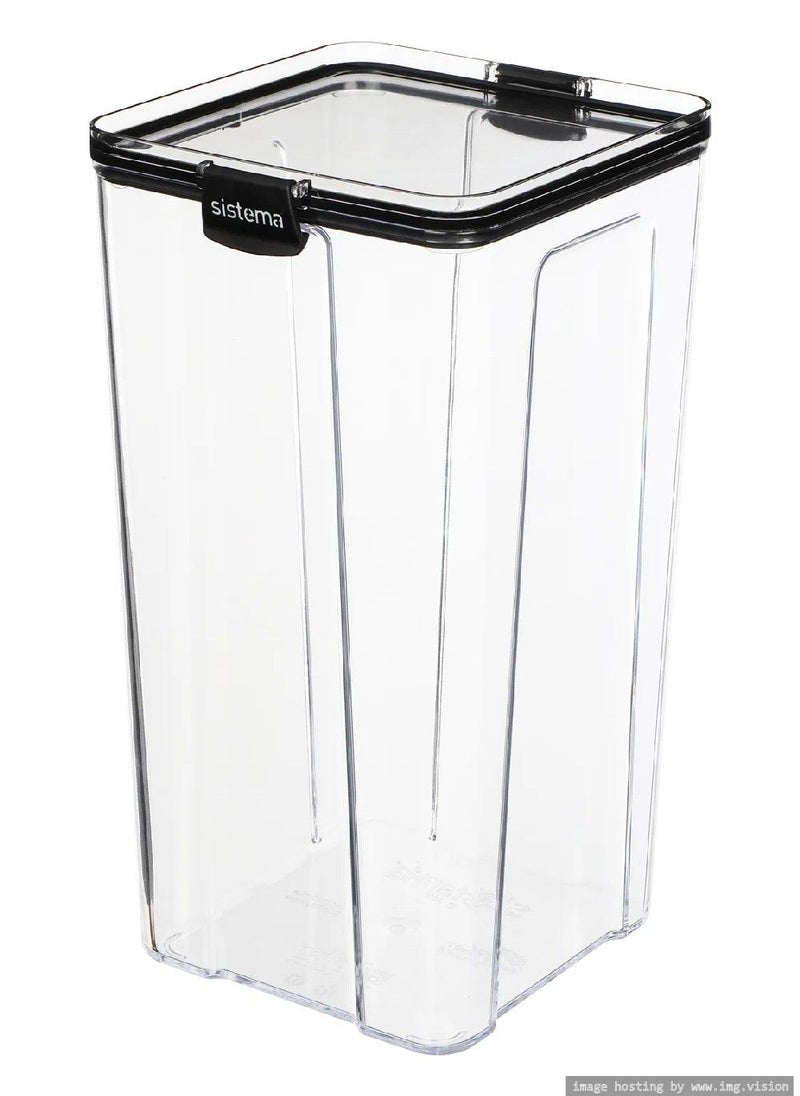 sistema - Sistema Tritan Ultra Square 4L, stackable container, comes with clear finish, durable and shatter proof. Is dishwasher safe and BPA Free. - Image 1